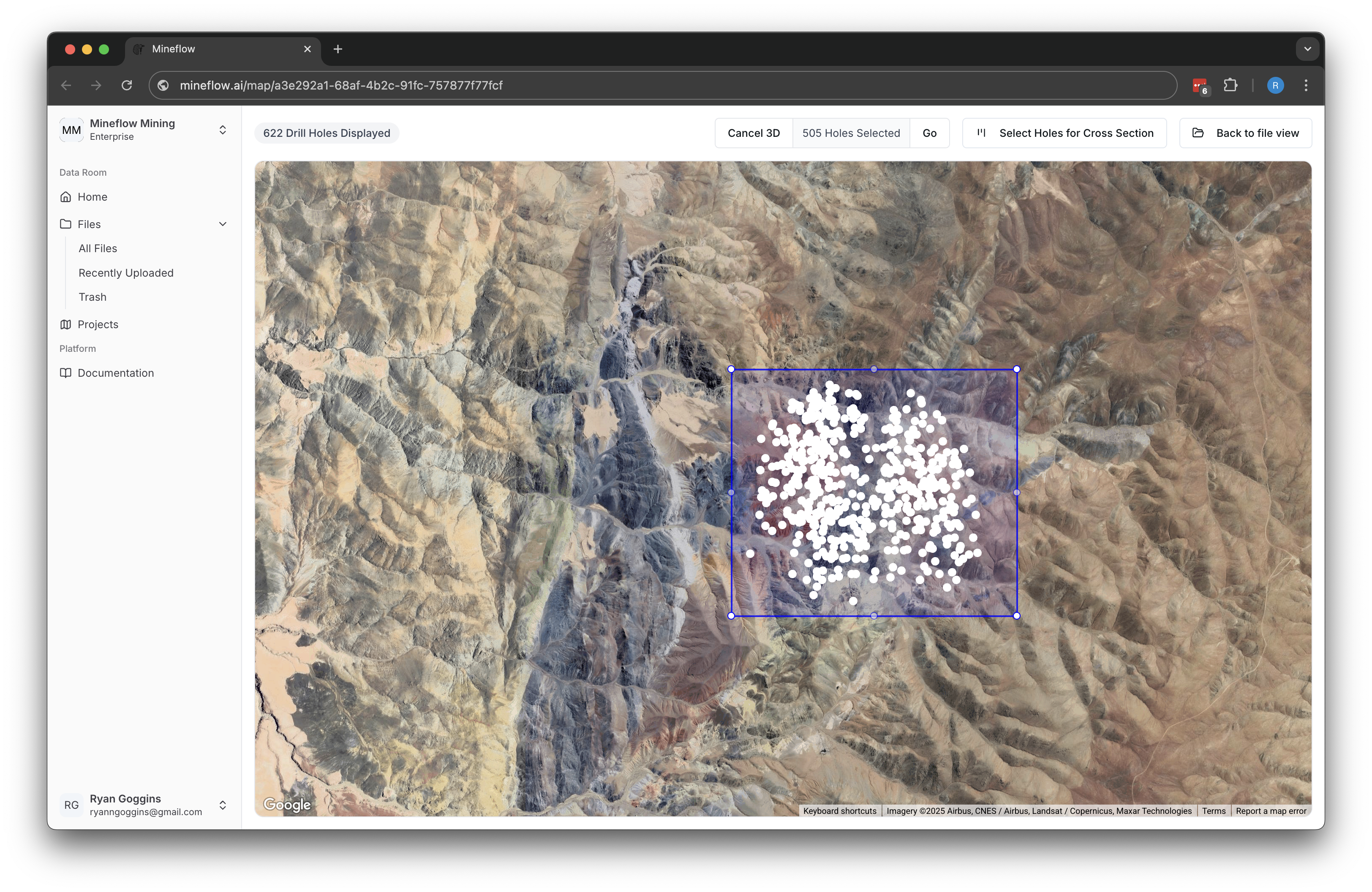 3D visualization selection
